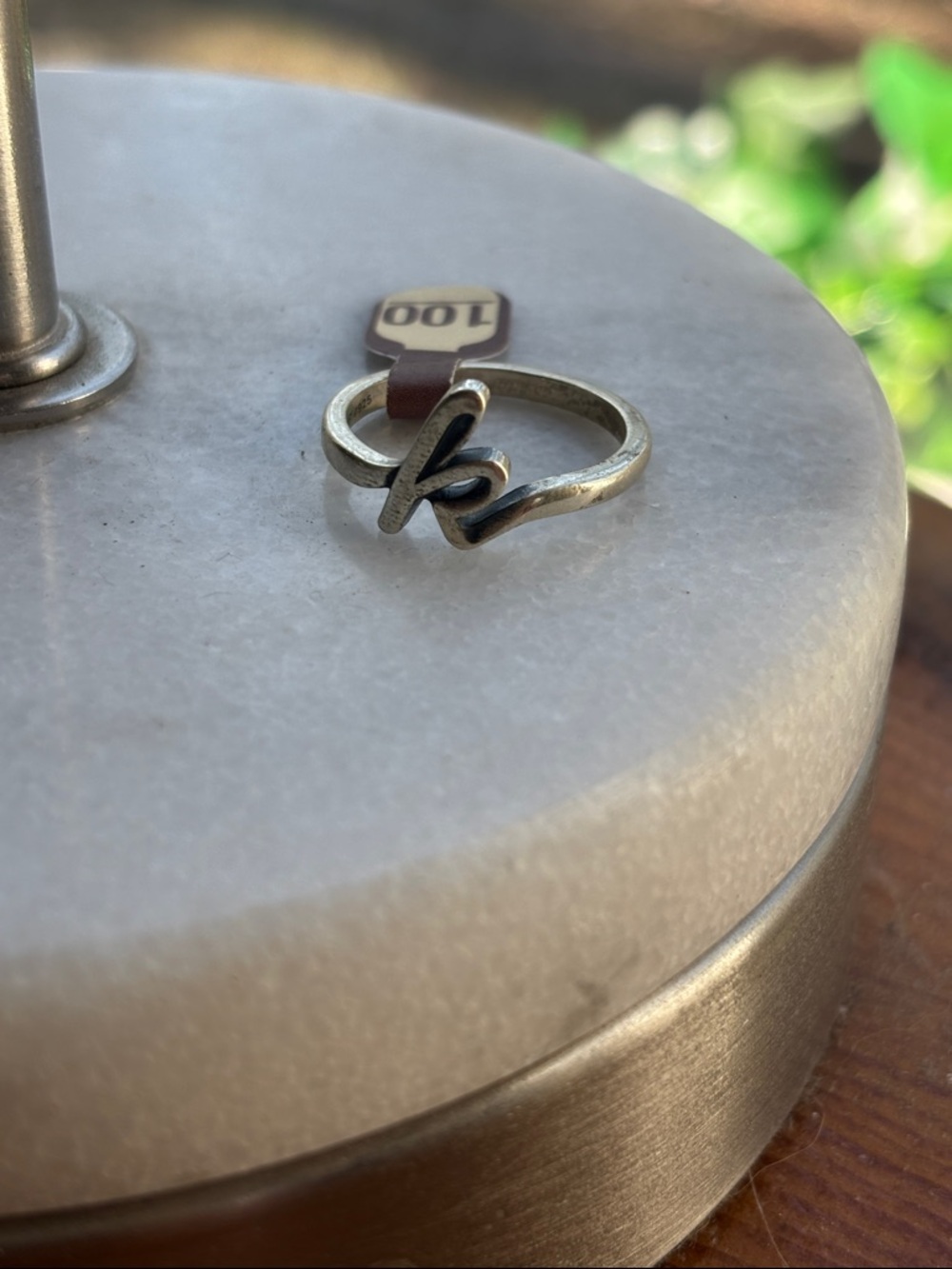 New James Avery k script ring 
Size 10 and size 6 Sterling, new, never worn!